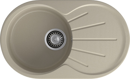 Кухонная мойка Granfest Rondo R-750L топаз 75х46 цвет коричневый поверхность матовая