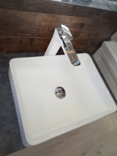 Смеситель для раковины AltroBagno Aperto AltroBagnoAperto010206BiCr на столешницу хром/белый - фото 5