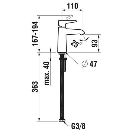 Смеситель Laufen VAL HF901702100000 на раковину хром