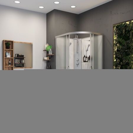 Душевая кабина Niagara Classic 33121423LBKT 120х80 асимметричная без крыши ориентация левая