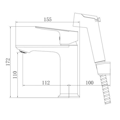 Смеситель Voda Shore Black SHR27HB на раковину черный - фото 3
