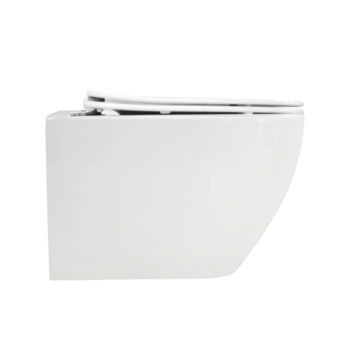 Унитаз подвесной Cezares STYLUS CZR-6601-TH-TOR/CZR-2316-SC белый с сиденьем микролифт безободковый смыв торнадо - фото 4