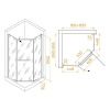 Душевой уголок RGW Hotel 350608199-21 90х90 стекло матовое профиль хром без поддона