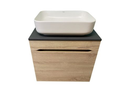 Тумба с раковиной Sintesi STL.W7017_SIN-LVB-APP-409WM 60х60 подвесная цвет бежевый