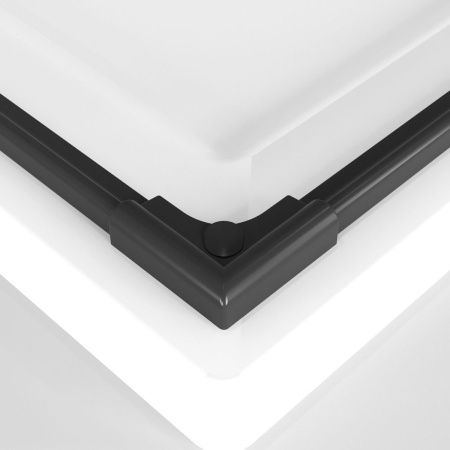 Душевой уголок Niagara Nova NG-6830-34BLACK 100х100 стекло прозрачное профиль черный без поддона