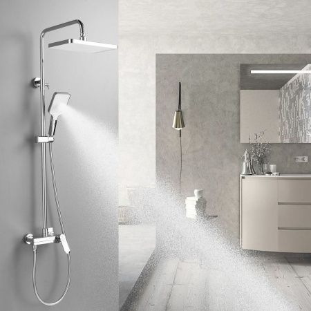 Душевая стойка Shevanik S4536 настенная цвет хром