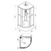 Душевая кабина Тритон Грэй-Вайт Щ0000067301 90х90 четверть круга с крышей ориентация универсальная