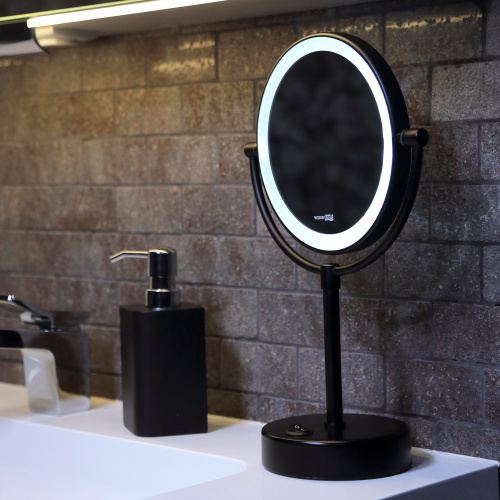 Зеркало косметическое WasserKRAFT 1005BLACK - фото 2