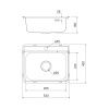 Кухонная мойка Iddis Basic BAS53S0i77 55х45 цвет серый поверхность глянцевая