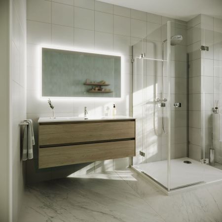 Тумба под раковину Sancos Cento CN120-1KE 120х50 подвесная цвет коричневый