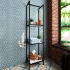 Стеллаж кованный Эстет ФР-00003670 40х160 напольной цвет черный