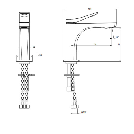 Смеситель Gessi Rilievo 59002#299 на раковину черный