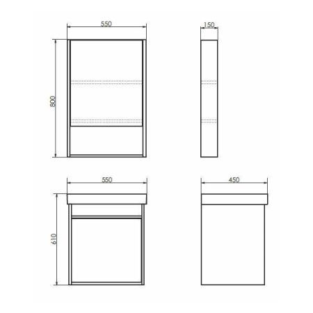Тумба с раковиной Comforty Вена 00-00008928CF 60х50 подвесная цвет серый
