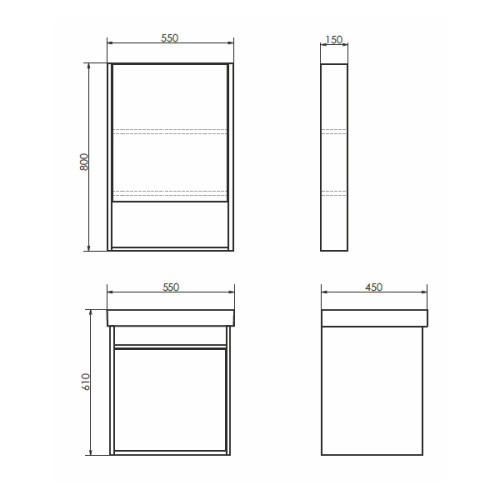 Тумба с раковиной Comforty 00-00008928CF 55x45x61 - фото 2