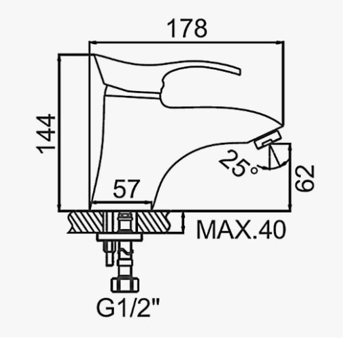 Смеситель D-Lin D110405-6 на раковину хром - фото 2