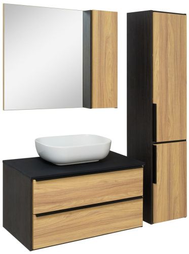 Тумба под раковину Runo Мальта 00-00001099 90х50 подвесная цвет коричневый - фото 4