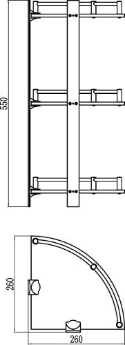 Полка в ванную комнату Savol S-003031 - фото 2
