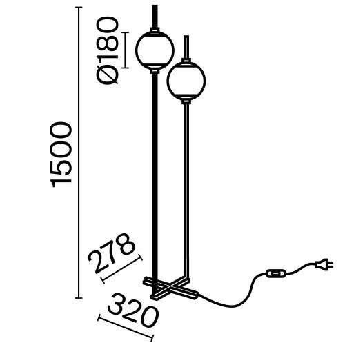 Светильник напольный Maytoni The Sixth Sense Z020FL-L12BK - фото 2
