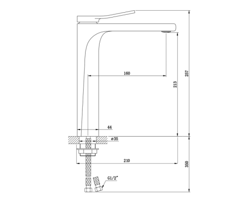 Смеситель Bronze de Luxe Element EL21GB на раковину золото - фото 3