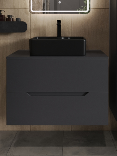 Тумба с раковиной Orange Line Li-80TugMDF+B01-475MB 81х46х68 - фото 3