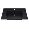 Раковина из искусственного камня Uperwood Parma Quartz 291003007 80х50 полувстраиваемая цвет черный