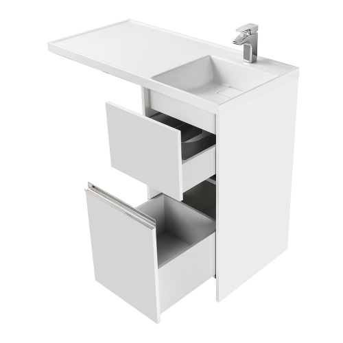 Тумба под раковину Aquaton Лондри 1A236001LH010 42х50х88 напольная цвет белый - фото 2