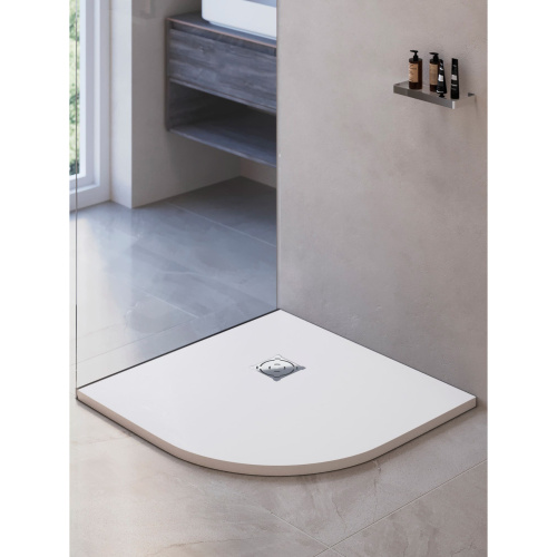 Душевой поддон RGW Stone Tray 16153099-01 90x90  искусственный камень белый - фото 4