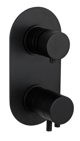 Смеситель для душа Daniel Suvi Thermo ST20612D2KB15 встраиваемый в стену черный с термостатом