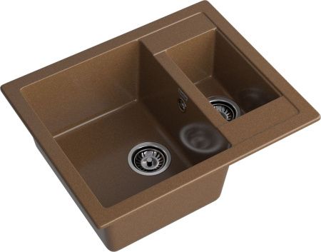 Кухонная мойка Granfest Quadro Q-610K терракот 60х50 цвет коричневый поверхность матовая