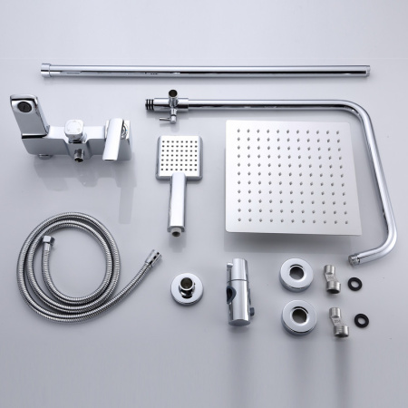 Душевая стойка Bond Cube B02-9400 настенная цвет хром глянцевый