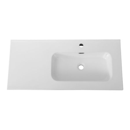 Раковина керамическая Cezares DUET CZR-8095-100-R 100х50 подвесная цвет белый 1 отверстие под смеситель