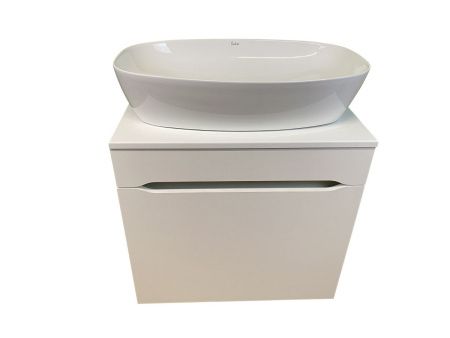 Тумба с раковиной Sintesi STL.W7013_SIN-LVB-APP-405 60х60 подвесная цвет белый