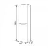 Шкаф-пенал Iddis Cloud CLO40W0i97 40х150 подвесной цвет белый