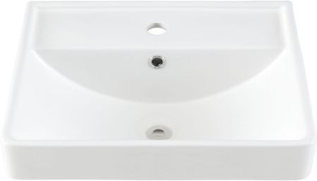 Раковина керамическая Aquanet Ирис 00301802 50х40 полувстраиваемая цвет белый 1 отверстие под смеситель