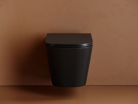 Унитаз подвесной Ceramica Nova UNION CN4009TMB черный с сиденьем микролифт безободковый смыв торнадо