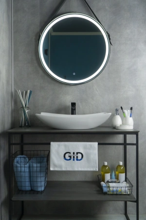 Раковина керамическая Gid Creativo 51129 60х40 накладная цвет белый 1 отверстие под смеситель