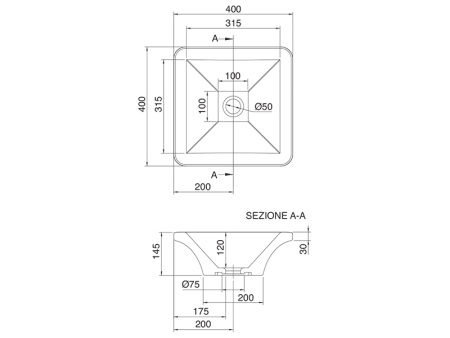 Раковина из санфаянса Scarabeo Butterfly 4001 40х40 накладная цвет белый 1 отверстие под смеситель