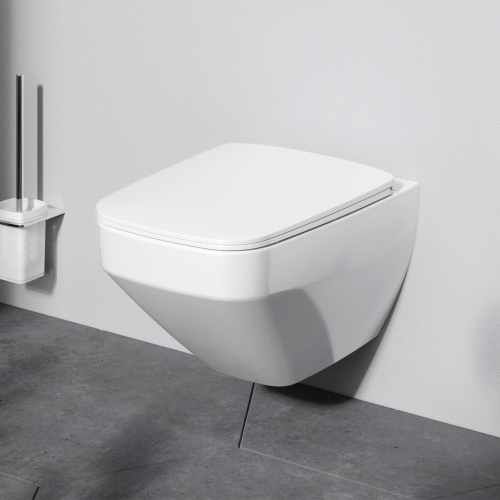 Унитаз подвесной Am.Pm Inspire V2.0 C50A1700SC белый глянцевый с сиденьем микролифт безободковый каскадный смыв