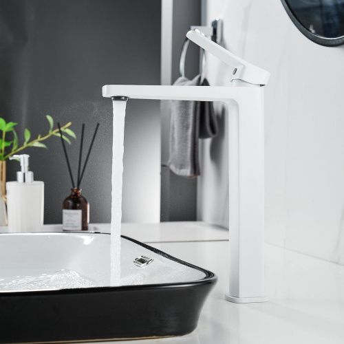 Смеситель для раковины Shevanik S9911C на столешницу белый - фото 4