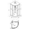 Душевая кабина Тритон Топ Щ0000064609 90х90 четверть круга с крышей ориентация универсальная