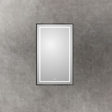 Зеркало с подсветкой BelBagno Kraft SPC-KRAFT-600-1000-LED-TCH-WARM-NERO 60х100 подвесное