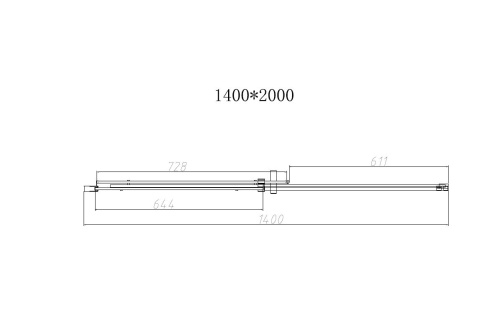 Душевая дверь Vincea Dice VDS-4D140CLGM 140х200 стекло прозрачное профиль вороненая сталь - фото 4