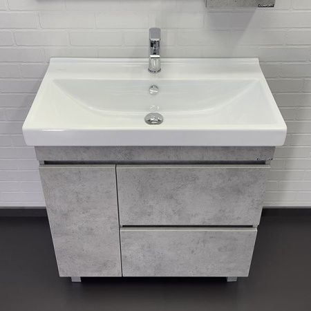 Тумба с раковиной Comforty Осло 00-00012959CF 80х50 напольная цвет серый