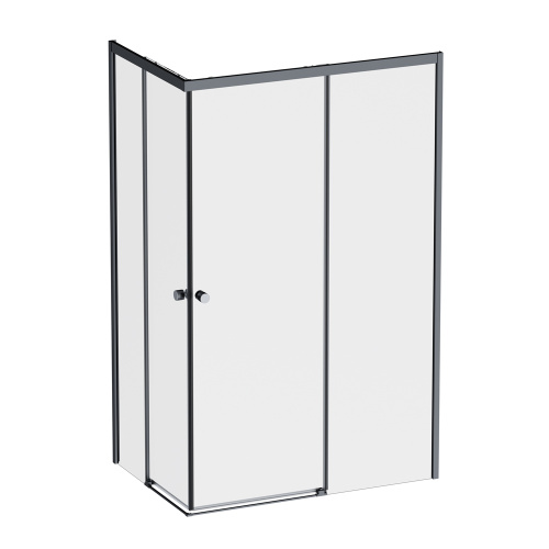 Душевой уголок Am.Pm X-Joy W94G-403-12080-BТ 118х78 стекло прозрачное профиль черный матовый без поддона - фото 2