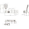 Смеситель для ванны и душа LeMark Atlantiss LM3224C встраиваемый в стену хром