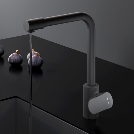 Смеситель для кухни Am.Pm Like F8005722 на раковину/на столешницу черный без термостата