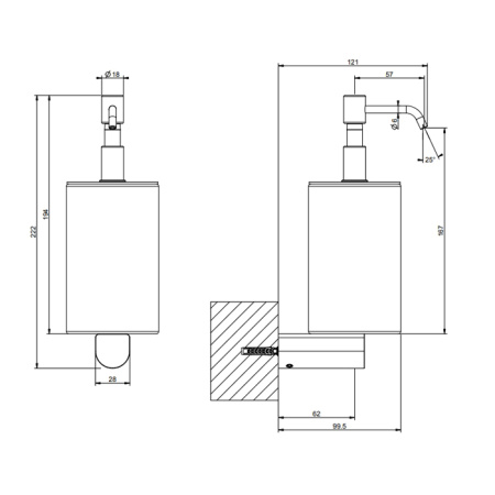 Дозатор для жидкого мыла Gessi Rilievo 59514#299