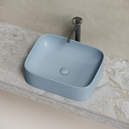 Раковина Ceramica Nova ELEMENT 51 см CN6052MHL накладная цвет серо-голубой матовый - фото 5