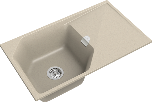 Кухонная мойка Rivelato LOCUS LS-85 beige scuro 85х50 цвет темно-бежевый - фото 3