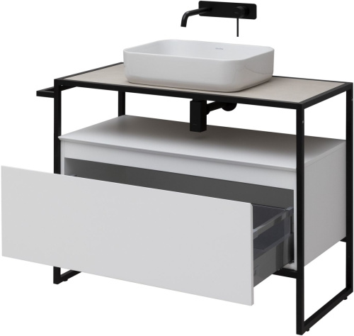 Тумба под раковину Allen Brau Priority 1.31003.WM 100х45х75 напольная цвет белый - фото 5